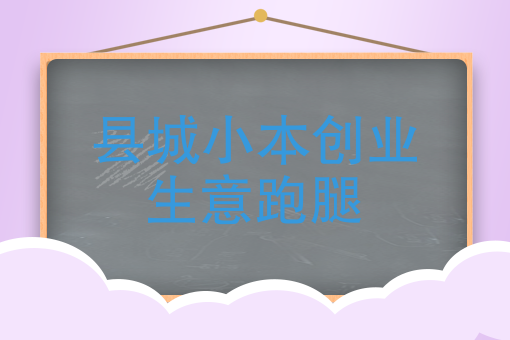县城小本创业生意跑腿，创业*是要嗨起来