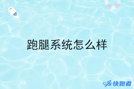 跑腿系统怎么样 跑腿系统怎么样