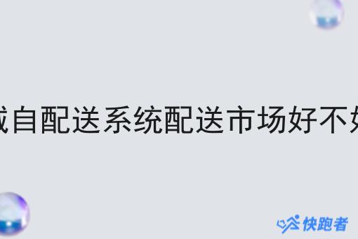 同城自配送系统配送市场好不好做