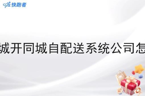 小县城开同城自配送系统公司怎么样 小县城开同城自配送系统公司怎么样