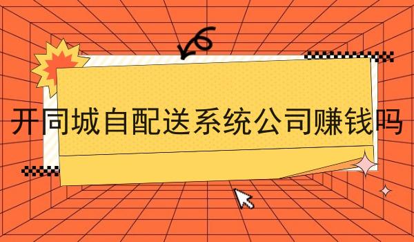 开同城自配送系统公司赚钱吗 开同城自配送系统公司赚钱吗