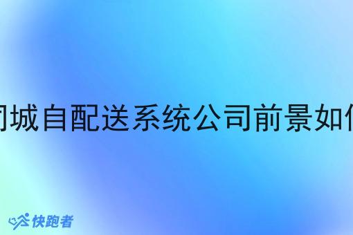 同城自配送系统公司前景如何 同城自配送系统公司前景如何